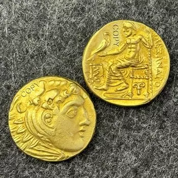 Старинная медная монета Александра Великого XMSJ