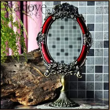 Старинное бронзовое красное зеркало Theuphela