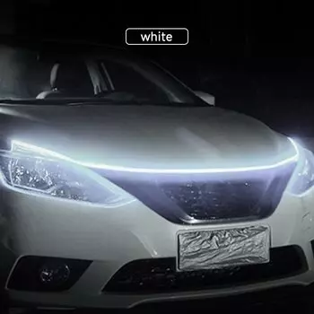 Старт сканирования, светодиодный свет на капоте автомобиля, направляющая на капот автомобиля, декоративный атмосферный свет, 12 В, модифицированные дневные ходовые огни автомобиля