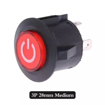 Стартовый переключатель с одной кнопкой для детского электрического автомобиля, 3-контактный выключатель питания для детского аккумулятора, замена автомобиля