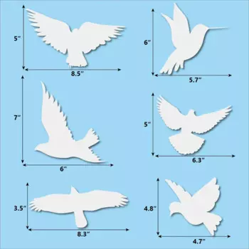 Статические наклейки для окон MOONBIFFY против столкновений с птицами