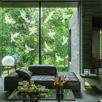 Статические наклейки на окна MOONBIFFY с изображением птицы