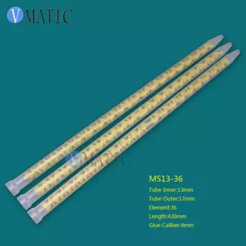 Статический смеситель для смолы MS13-36, смесительные насадки для упаковки Duo, пластиковая трубка для смесителя эпоксидной смолы