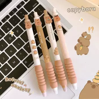 Стираемая гелевая ручка Кавайная капибара 0,5 мм синие чернила