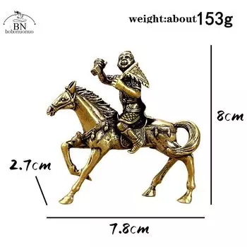 Статуэтка из меди Обезьяна на лошади