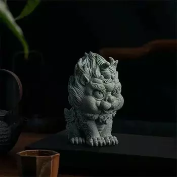 Статуэтка Кирин из зеленого камня QIANFANEIVES