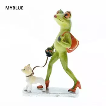 Статуэтка MYBLUE Лягушка с собакой