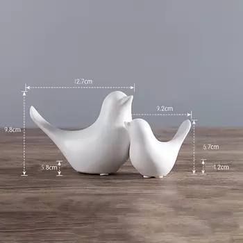 Статуэтка птицы Ermakova керамическая золотая