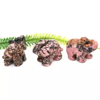 Статуэтка слона из розового кварца Jin Shi Yuan