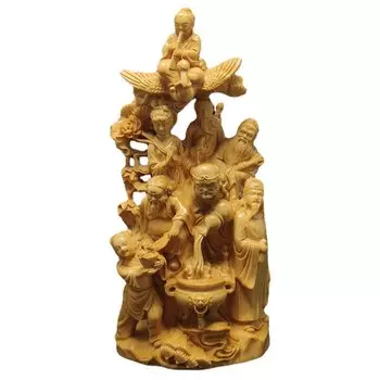 Статуэтка Восемь Бессмертных из дерева QIANFANEIVES