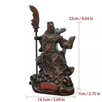 Статуя Гуань Юй из смолы QIANFANEIVES