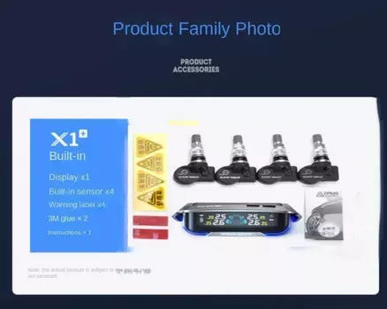 Steel Mate TPMS Мониторинг давления в шинах Встроенная беспроводная встроенная система обнаружения солнечной энергии TPMS Новая X1+ вместо X1