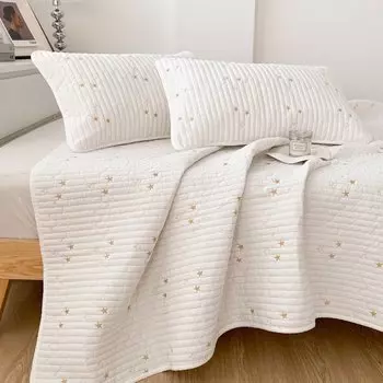 Стеганое покрывало EGW абрикосового цвета из хлопка 150x230 см