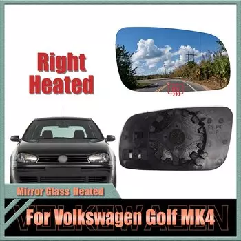 Стекло крыла с подогревом, наружное зеркало заднего вида, правая сторона, слепая зона, большое для Volkswagen Golf MK4 1998-2004 Jetta Passat Bora