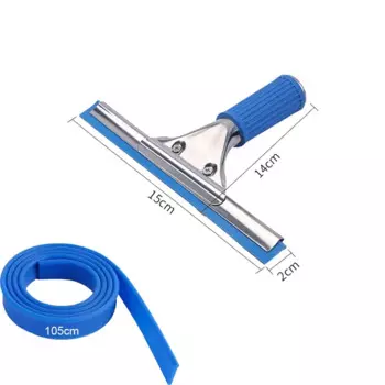 Стеклоочиститель для мытья автомобиля со щеткой из нержавеющей стали, универсальный нескользящий скребок для окон для дома, ванной комнаты, антикоррозийный, B57