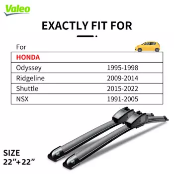 Стеклоочистители VALEO для Honda Odyssey 1995-1998 Ridgeline 2009-2014, шаттл 2015-2022 NSX 1991-2005