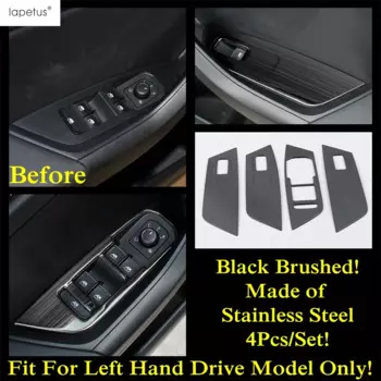 Стеклоподъемник/рама центрального воздушного переменного тока/панель переключения передач, накладка на головку для Skoda Kodiaq 2017-2022, аксессуары из нержавеющей стали