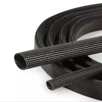 Стекловолоконная изоляционная трубка 1-50 мм черная/белая 600