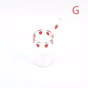 Стеклянная чашка N2HAO 300 мл клубничная