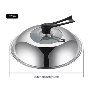 Стеклянная крышка для вока Onetwone 30/32/34/36 см