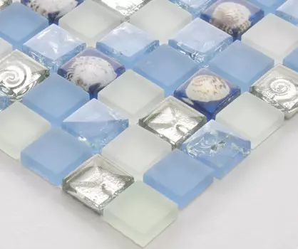 Стеклянная мозаичная плитка для ванной комнаты