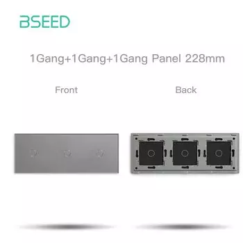 Стеклянная панель BSEED тройная 228 мм белый/черный/золотой