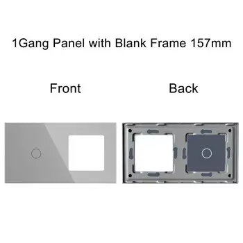 Стеклянная рама TAWOIA 157 мм, двойная комбинация, закаленное стекло с металлической рамой для настенного выключателя, функциональная деталь розетки, только «сделай сам»