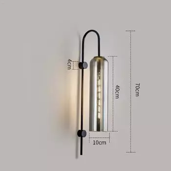 Стеклянное LED настенное бра