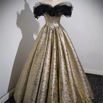 Стеклянное золото, роскошная нишевая Наплечная рубашка, красивое платье