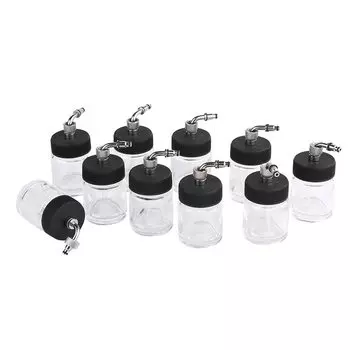 Аэрограф 22 куб. См, стеклянные бутылки с адаптером для краскопульта, 10 шт.