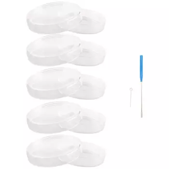 Стеклянные чаши Петри 100 мм, 10 шт, Автоклавируемые лабораторные чаши Петри с циклом инокуляции, Автоклавируемые и многоразовые