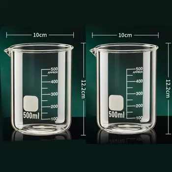 Стеклянные мерные стаканы 50/1000 мл, 2 шт.
