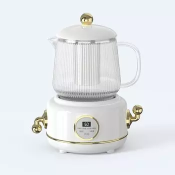 Стеклянный электрический чайник, 600 мл, с защитой от высыхания