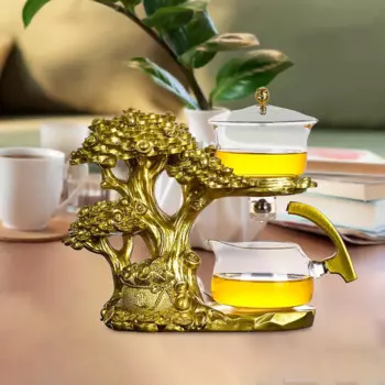 Стеклянный чайный набор ленивый кунг-фу, коллекция магнитных денег и сокровищ, чайный чайник для дома, столовой, чайного клуба, офиса, подарок на день рождения