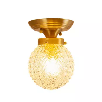 Стеклянный шар в американском стиле, потолочные светильники из натуральной латуни, пост-модерн, фойе, спальни, ресторана, роскошный декоративный светодиодный светильник E27
