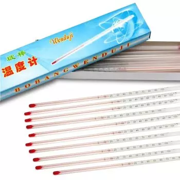 Стеклянный термометр LYNSUM 0-100/200 градусов Цельсия 30 см