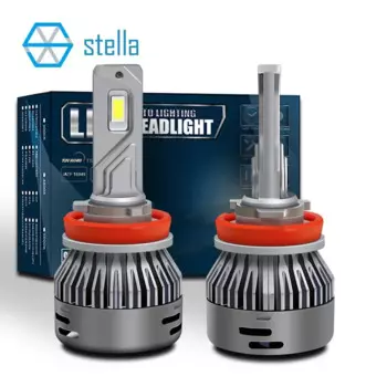 Stella 2 шт. 16000LM 45W 12V светодиодные лампы CANBUS для автомобильных фар H4 H7 H8/H11 HB3/9005 80mil большой чип 6000k светодиодные лампы для авто
