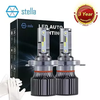 Stella Светодиодные Лампы Для Автомобильных Фар H7 H4 H1 H11 9005 HB3 9006 HB4 9012 Canbus Без Ошибок Высокая Яркость 12000LM...