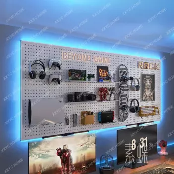 Стеллаж для доски с отверстиями для общежития, домашняя кухонная металлическая настенная подвесная стойка для хранения аксессуаров