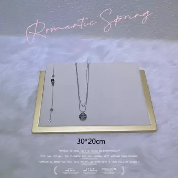 Стеллаж для ювелирных изделий TREACHI белый бархатный