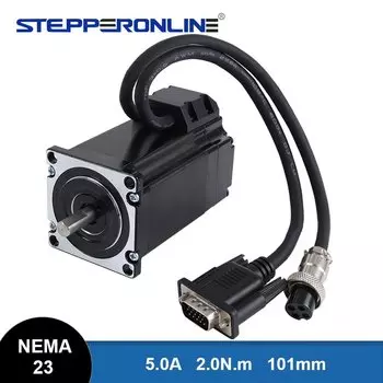 STEPPERONLINE Nema 23 Шаговый двигатель 2Nm 5A с энкодером
