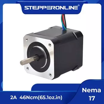 STEPPERONLINE Шаговый двигатель Nema 17 0,9° 42x48 мм 46Ncm