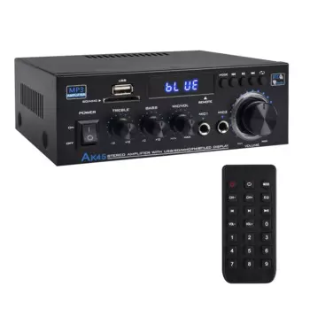 Стерео аудио усилитель приемник, Bluetooth 5,0 звуковой динамик, усилитель FM радио, домашний кинотеатр аудио стерео система-Великобритания разъем