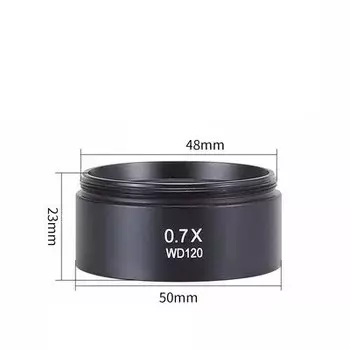 Стерео промышленный микроскоп M42 M48, Вспомогательные цели Барлоу 0,35x 0,5x 0,75x 1X 1,5x 2X, защитный удлинитель, уменьшающий объектив