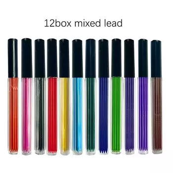 Стержни для автоматических карандашей MROOFUL 2.0 мм HB 12 цветов