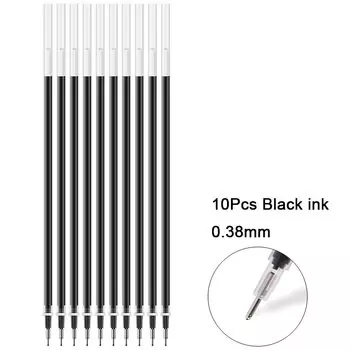 20 шт./партия, стержни для гелевых ручек, 0,5 мм, 0,38 мм