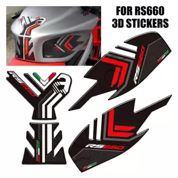 Stickers Adhesive DecalsRS660 Fit Aprilia RS660 Motorcycle Tank Pad Grips Gas Fuel Oil Kit Knee Protector