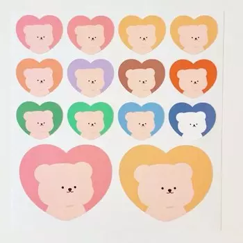 Стикер медведь CHENG PIN