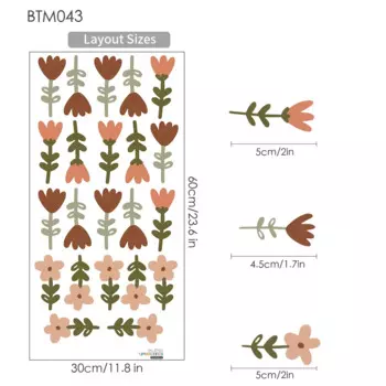 Стикеры для стен Sproutfox Бохо Луг Цвета