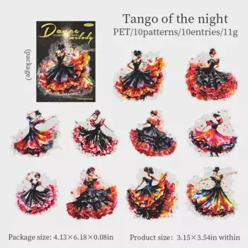 Стикеры JIANWU Dance Melody Series для скрапбукинга